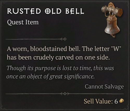 Rusted Old Bell in Diablo IV Season 6