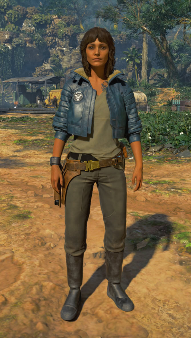 Kay's wet hair in Star Wars Outlaws Update 1.2
