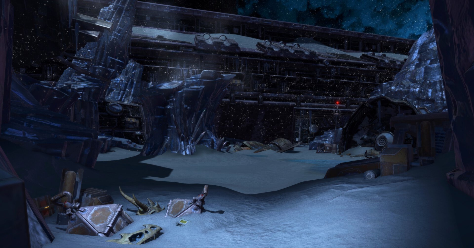 Outside the Space Station