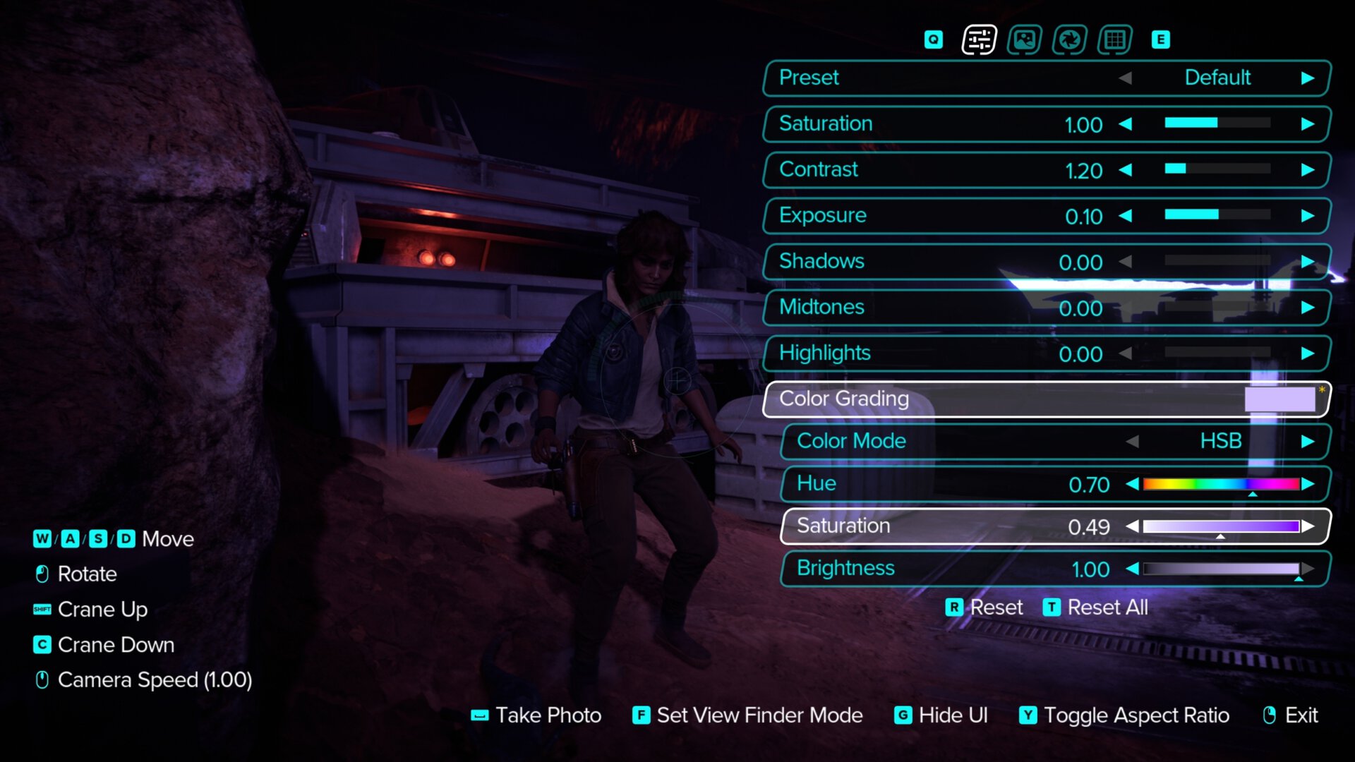 New color options to set the mood in a scene in Photo Mode in Update 1.3
