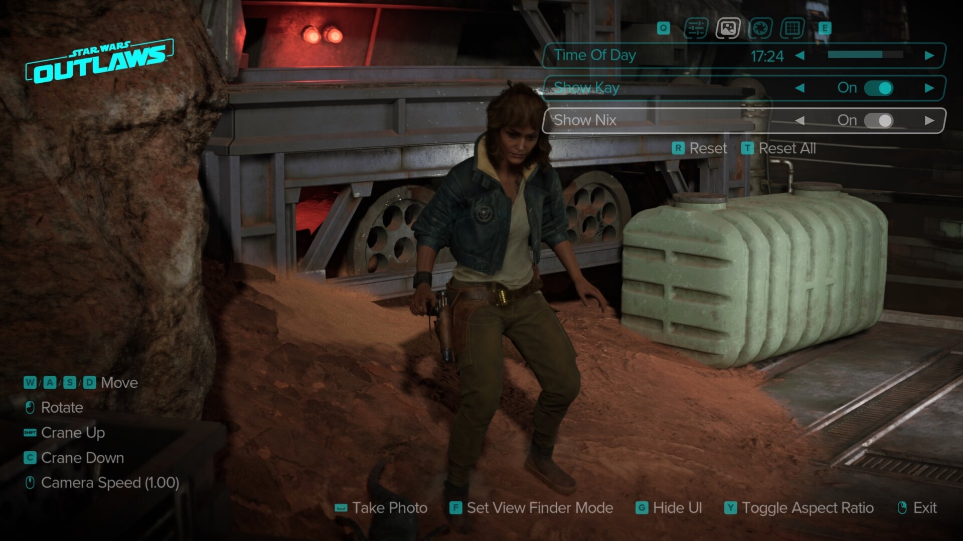 Star Wars Outlaws Photo Mode added new Aspect Ration Toggle button in 1.3, this is 16:9