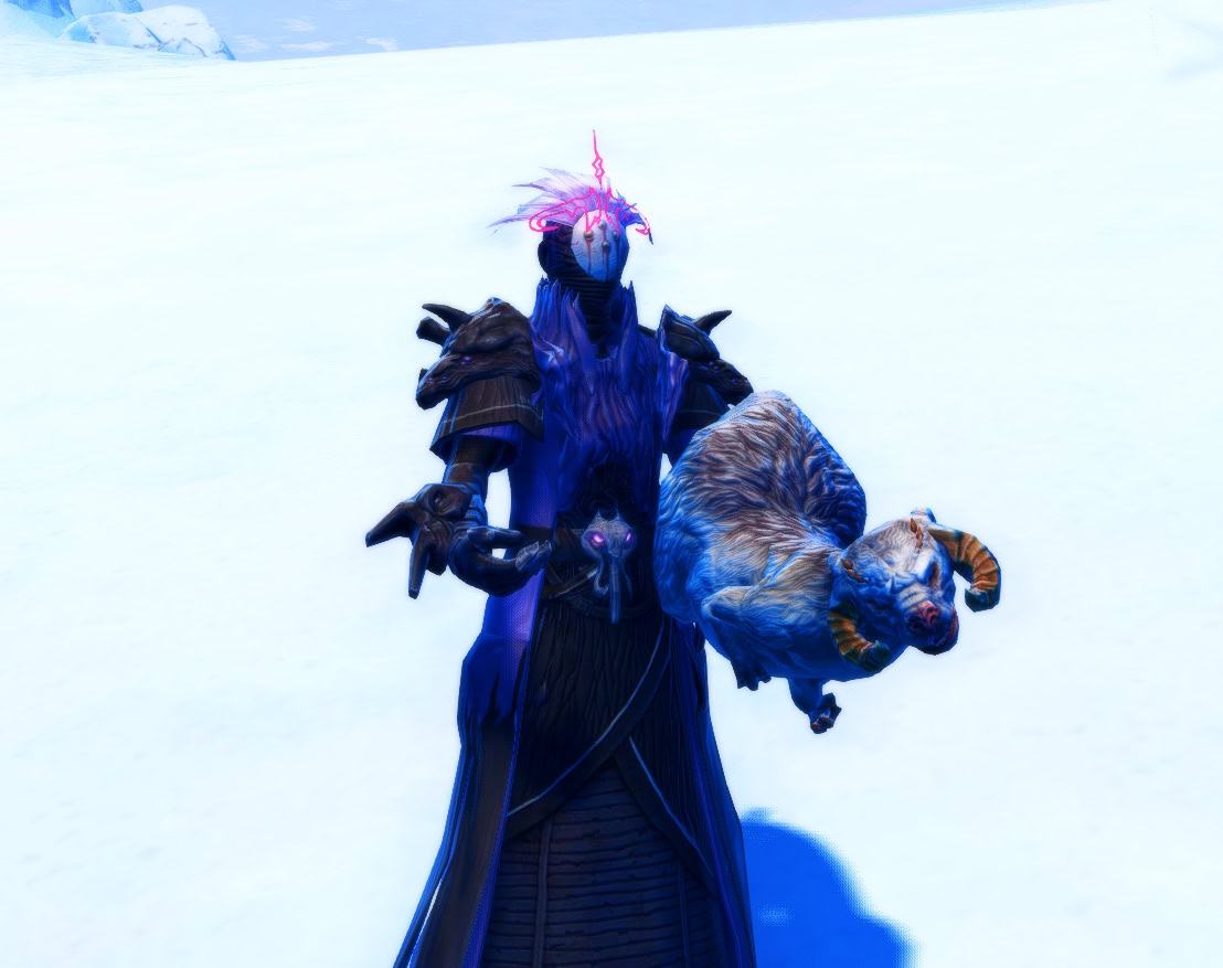 Weird animation bug showing the character holding the Tauntaun in an unnatural way