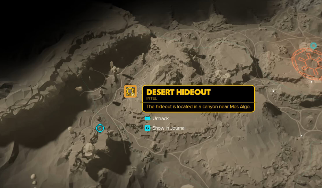 Yorn's Hideout Location Map