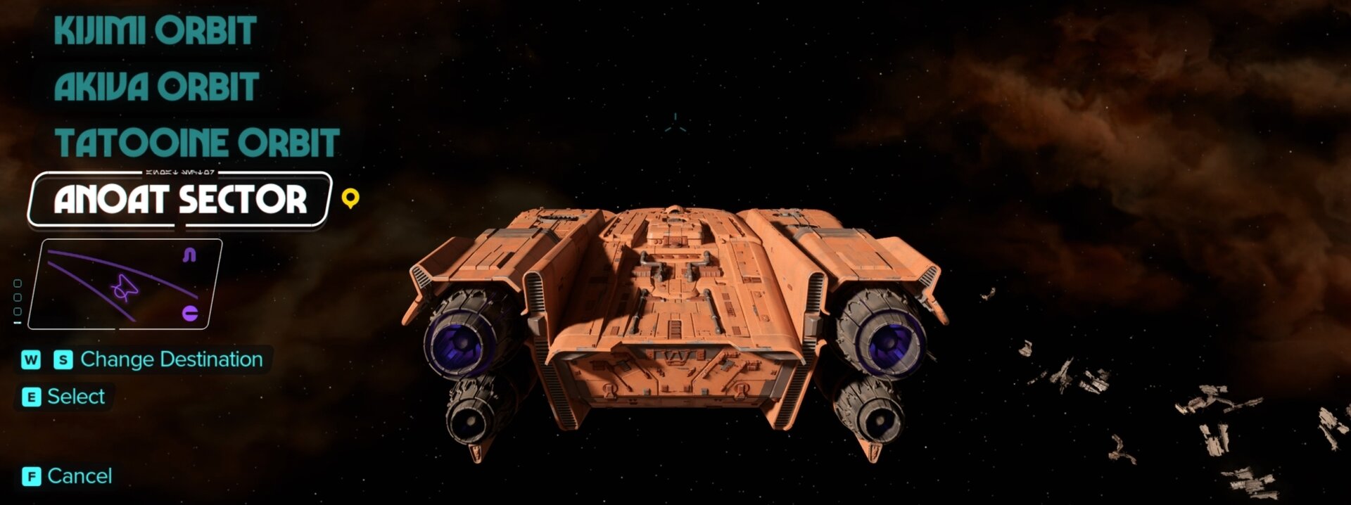 The Trailblazer aboutto jump to the Anoat Sector