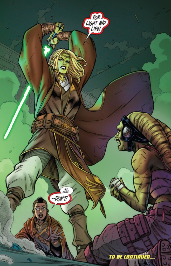Avar is about to kill Lourna Dee