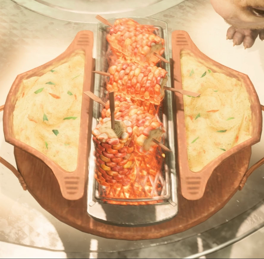 Top overview of the Che Mosskà dish from Star Wars Outlaws