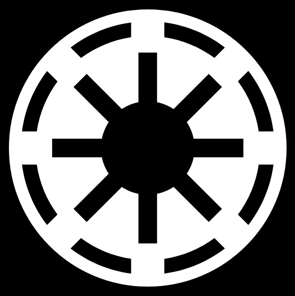 Galactic Republic Crest - a black and white logo