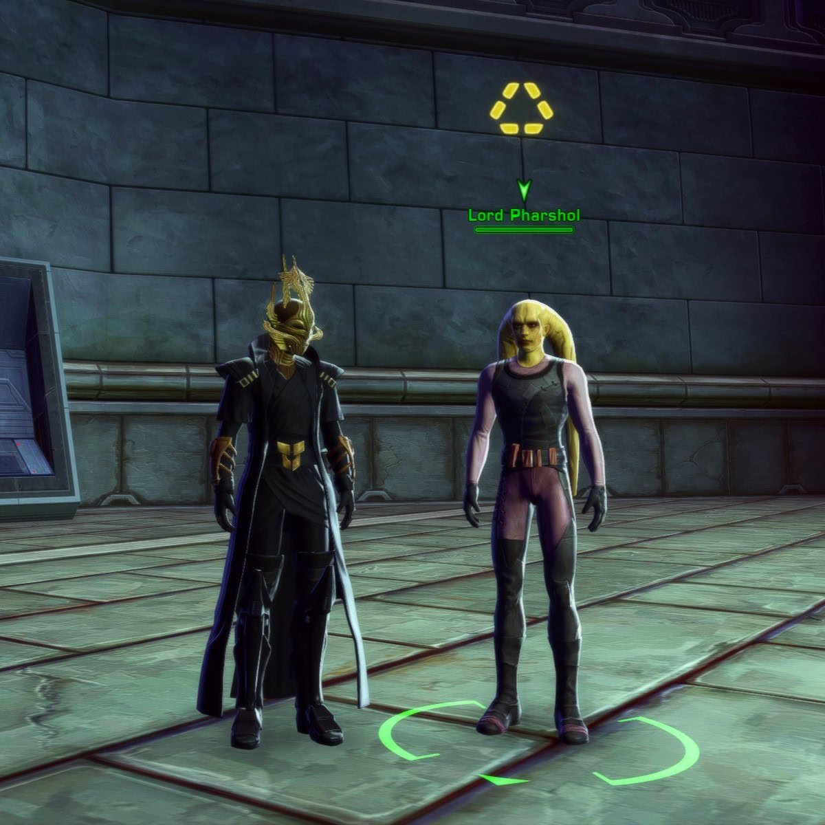 Lord Pharshol, an NPC mission giver in the Temple on Dromund Kaas