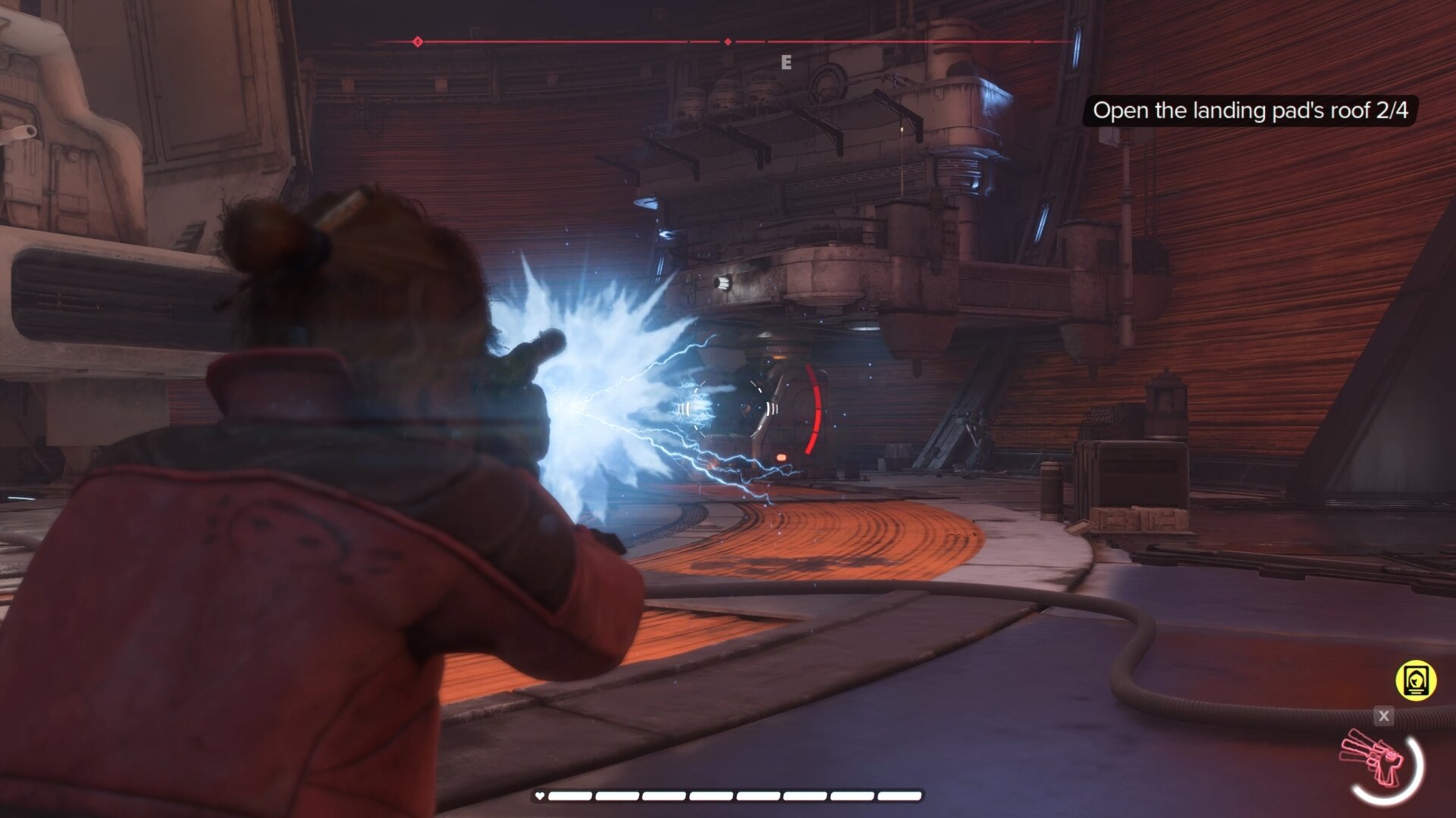 Shoot the conduits, landing pad