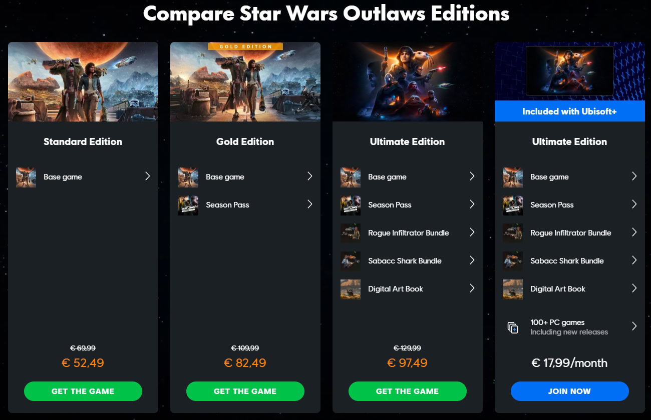 Star Wars Outlaws Black Friday 2024 Discounts