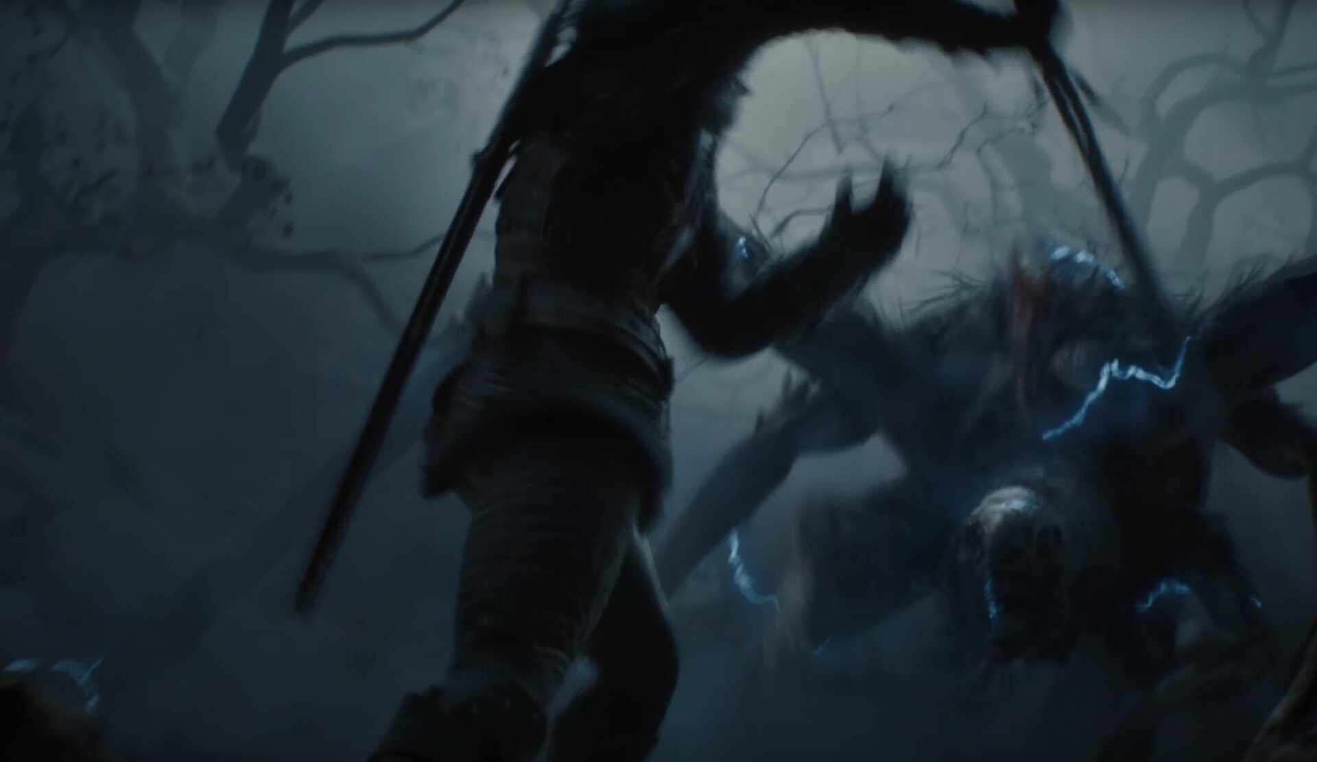 Ciri attacks the electrified Bauk