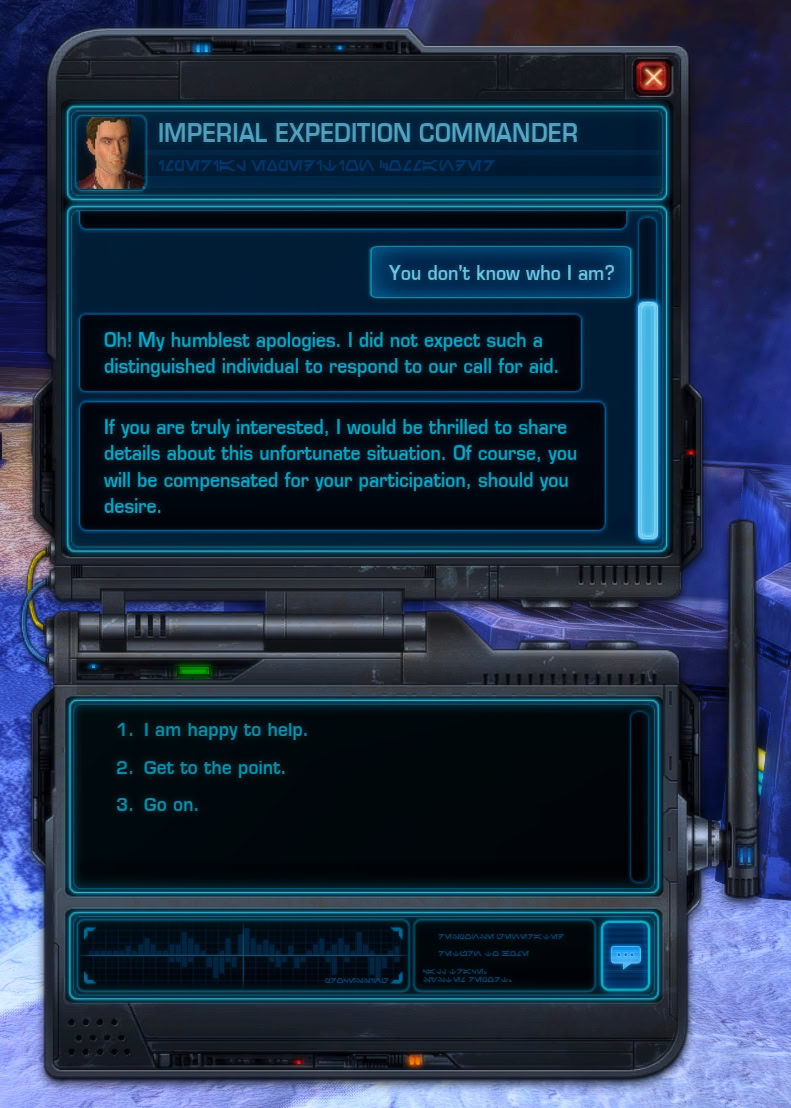 Comlink example from the Propagator Core XR-53 "wrapper" mission on PTS