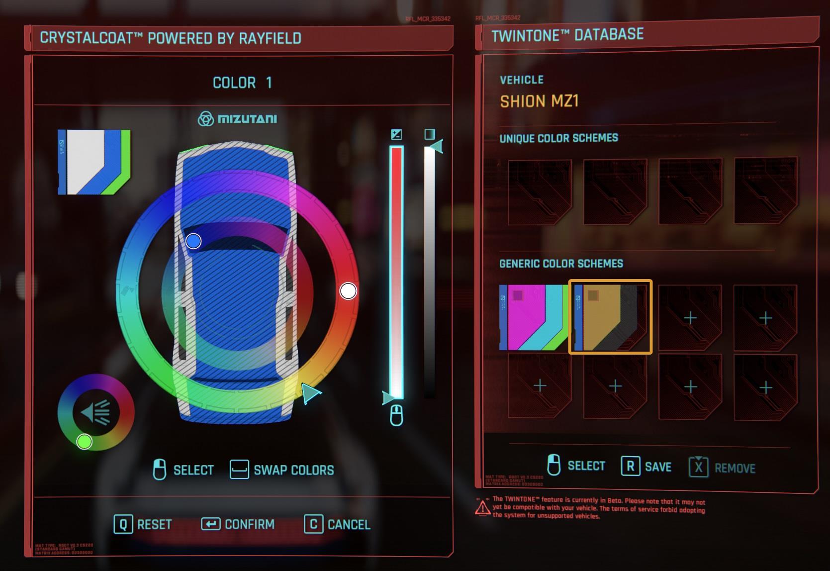 TwinTone database
