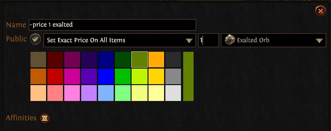 POE2 - Beginner Trade Price by Tab