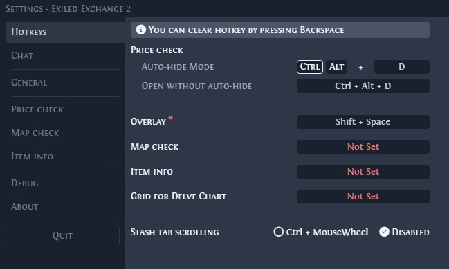 POE2 - Exiled Exchange Hotkeys