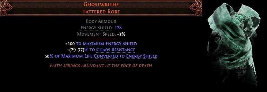 POE2 - Leveling Unique Ghostwrithe stats