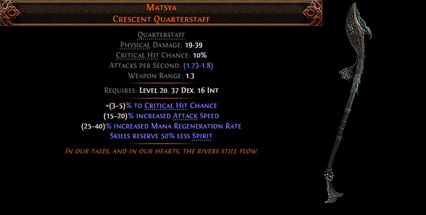 POE2 - Leveling Unique Matsya stats
