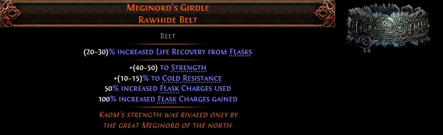 POE2 - Leveling Unique Meginords Girdle stats