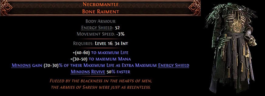POE2 - Leveling Unique Necromantle stats