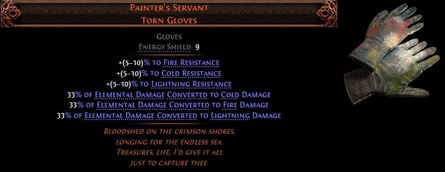 POE2 - Leveling Unique Painters Servant stats