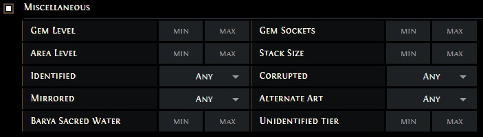 POE2 - Trade Site Misc