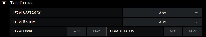 POE2 - Trade Site Type Filters