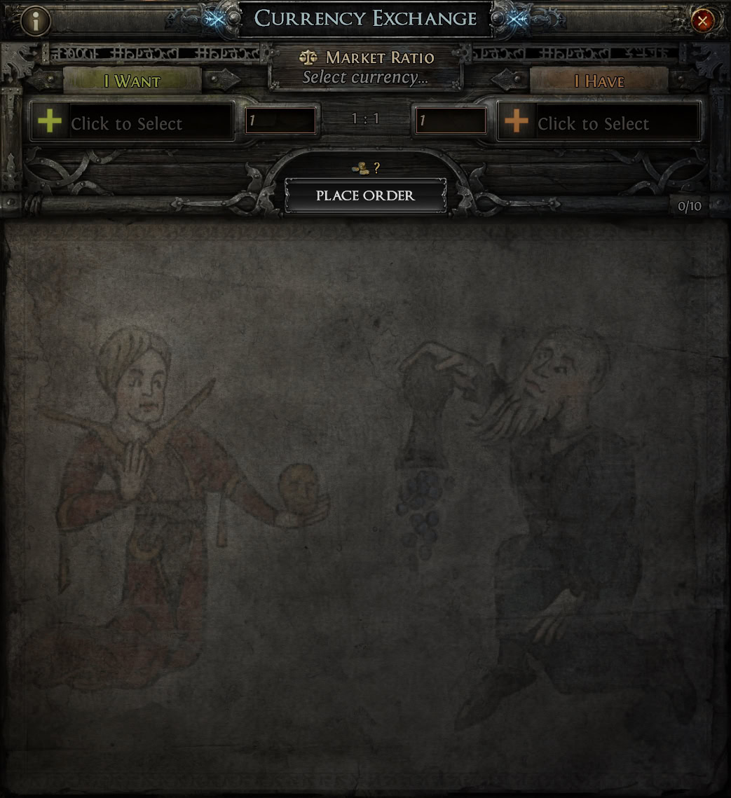POE2 - Trading Currency Exchange UI