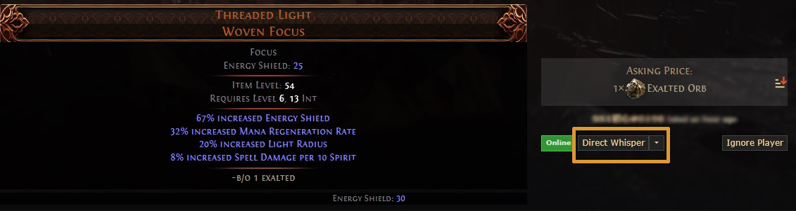 POE2 - Trading Direct Whisper