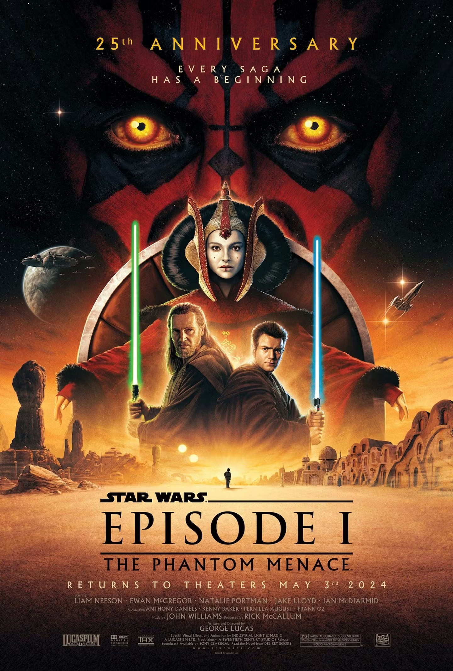 The Phantom Menace 25th anniversary poster