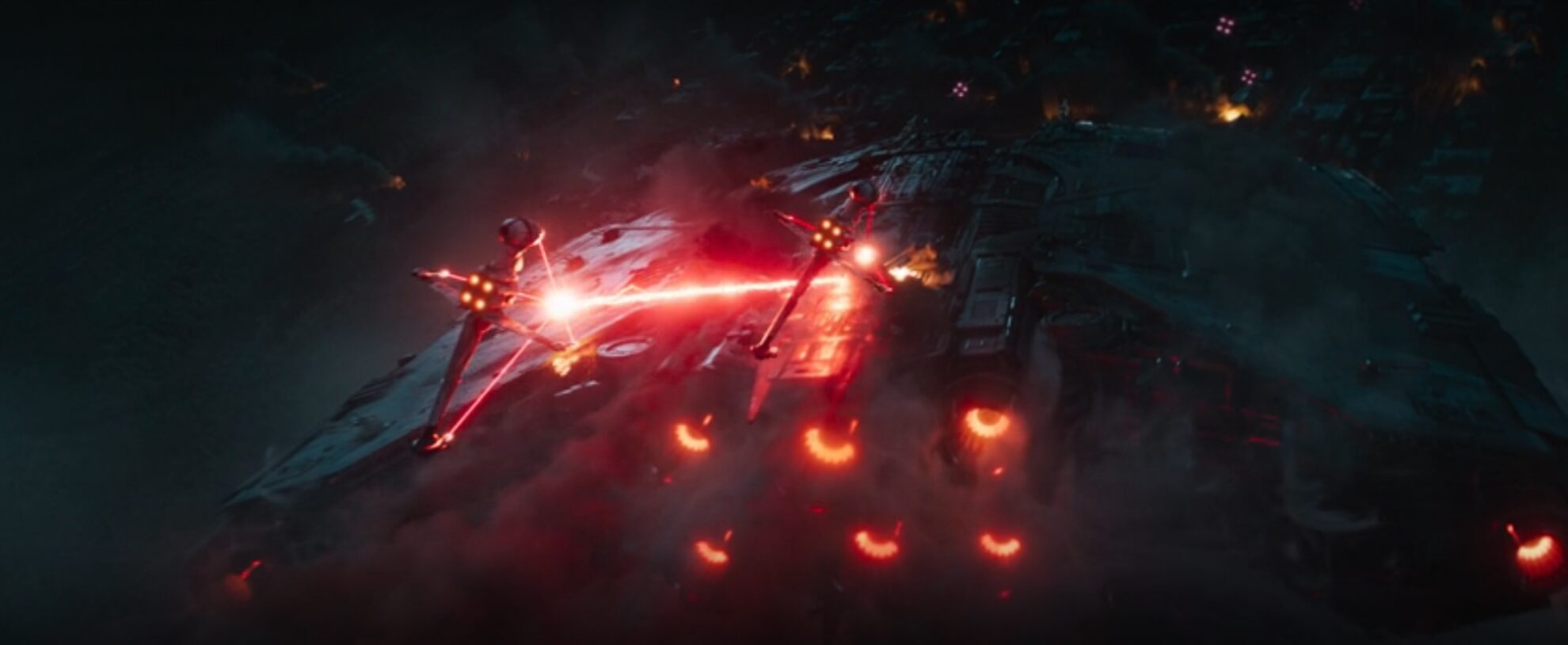 B-Wings attack pirate cruiser