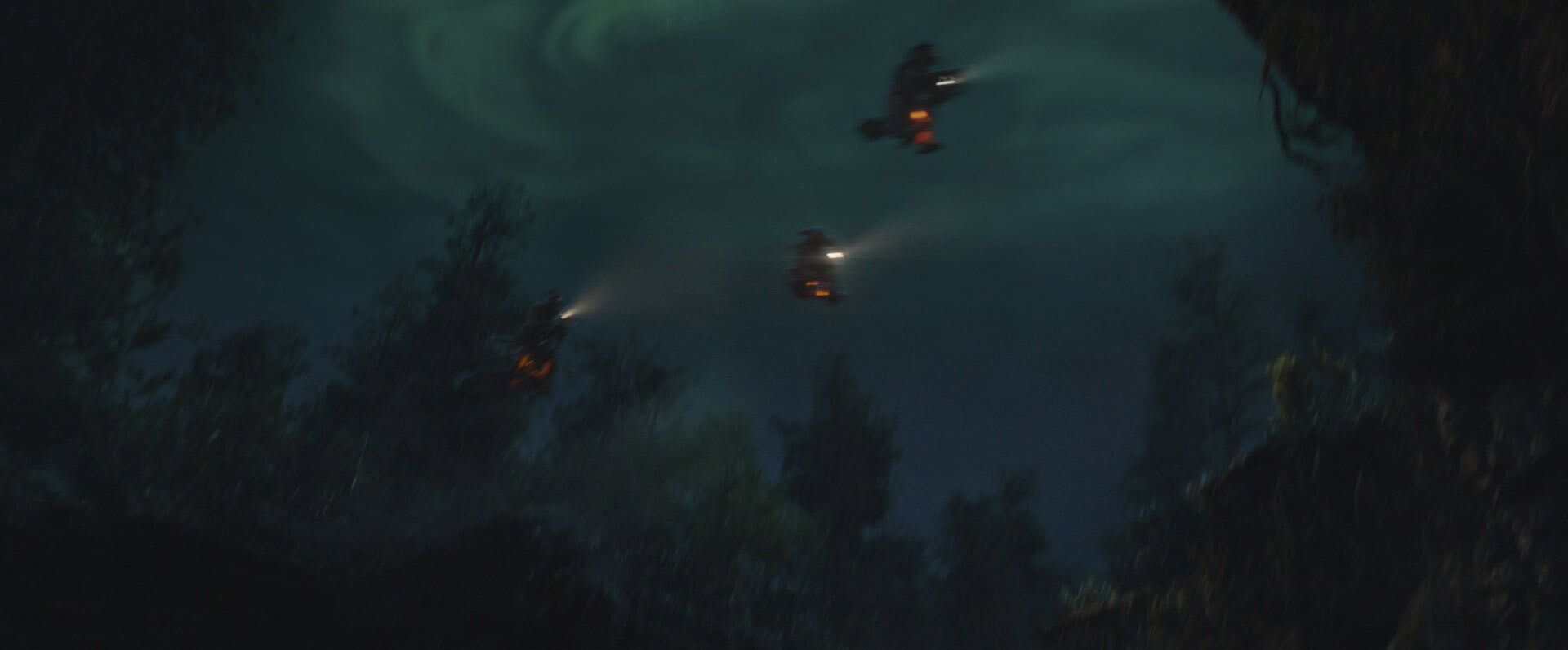 Hoverbikes flying