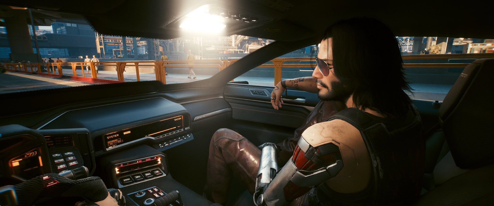 Johny Silverhand in car