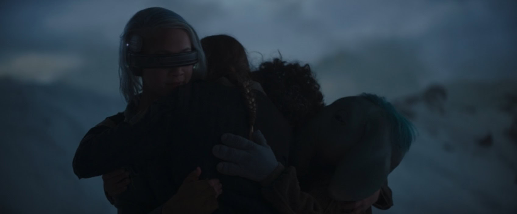 Skeleton Crew group hug