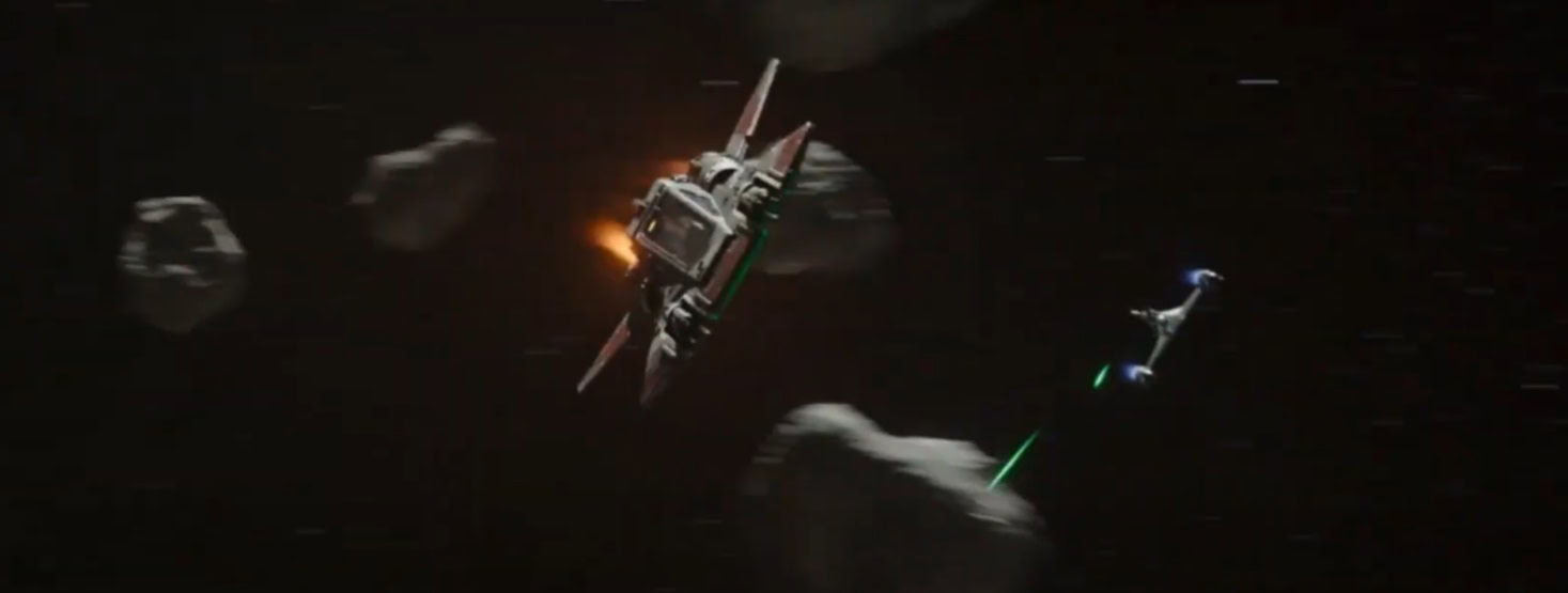 Snub Fighter dogfight scene