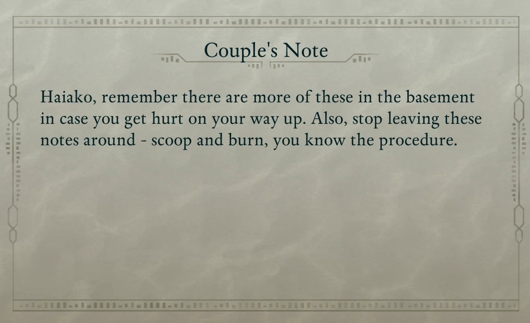 Couple's Note
