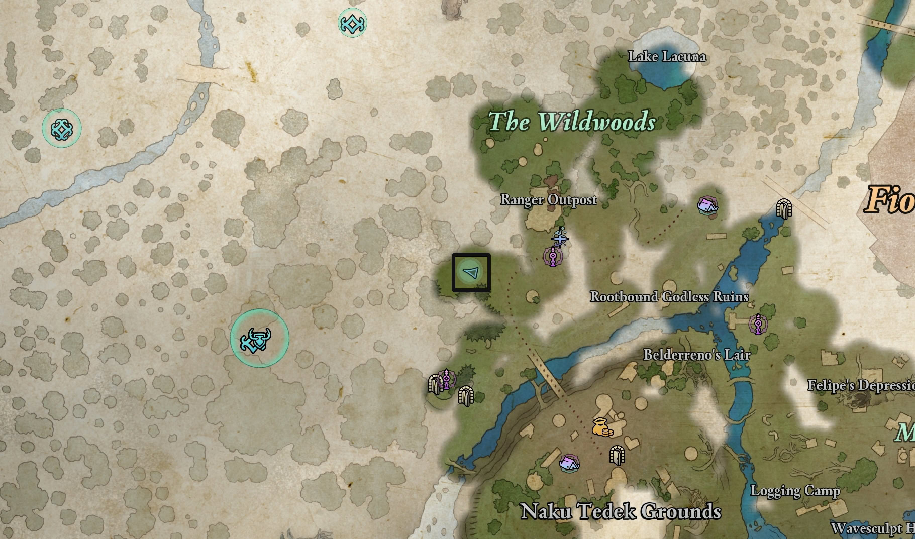Gilded Skull Map