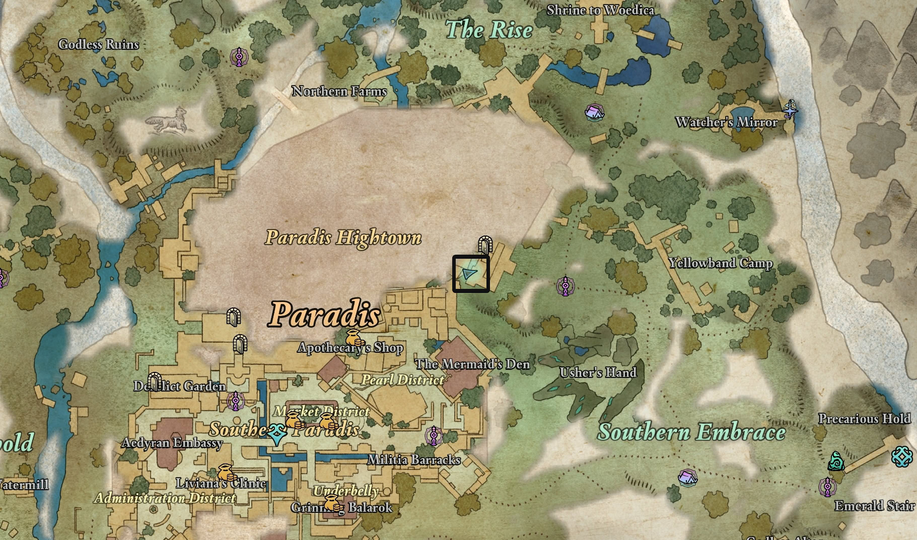 Gloves of the Strangler - Woedica's Inheritance Map