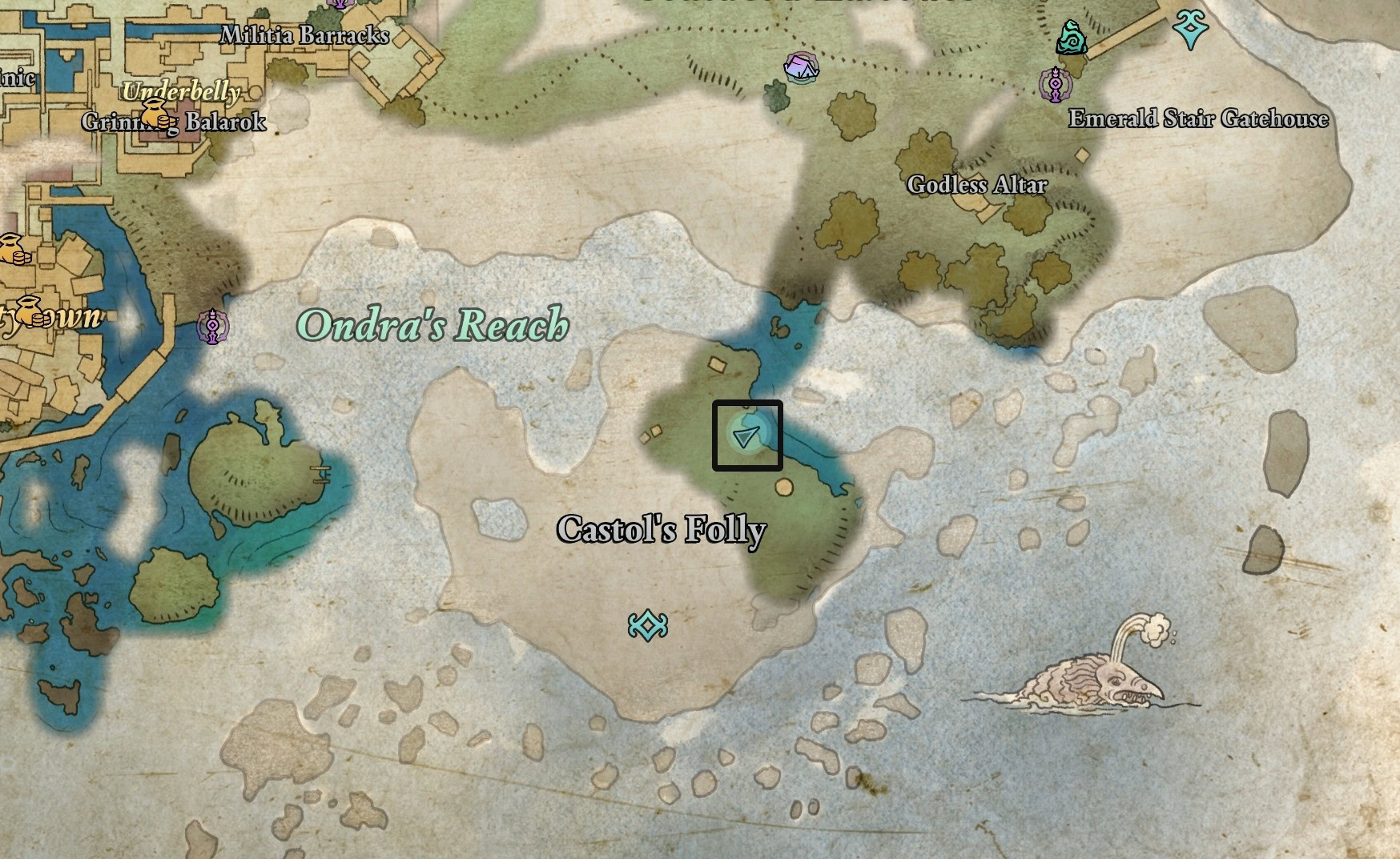 Golden Flames Woedica Map