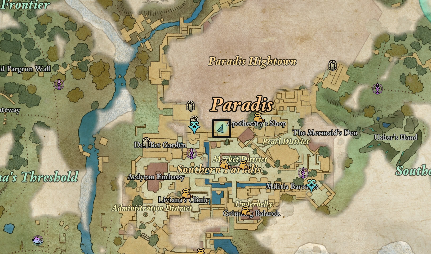 Golden Scale of Justice Woedica Map