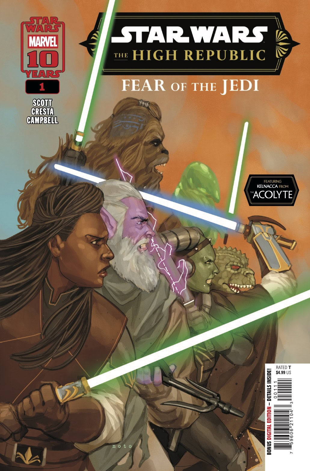 Marvel Comics Fear of the Jedi #1 cover