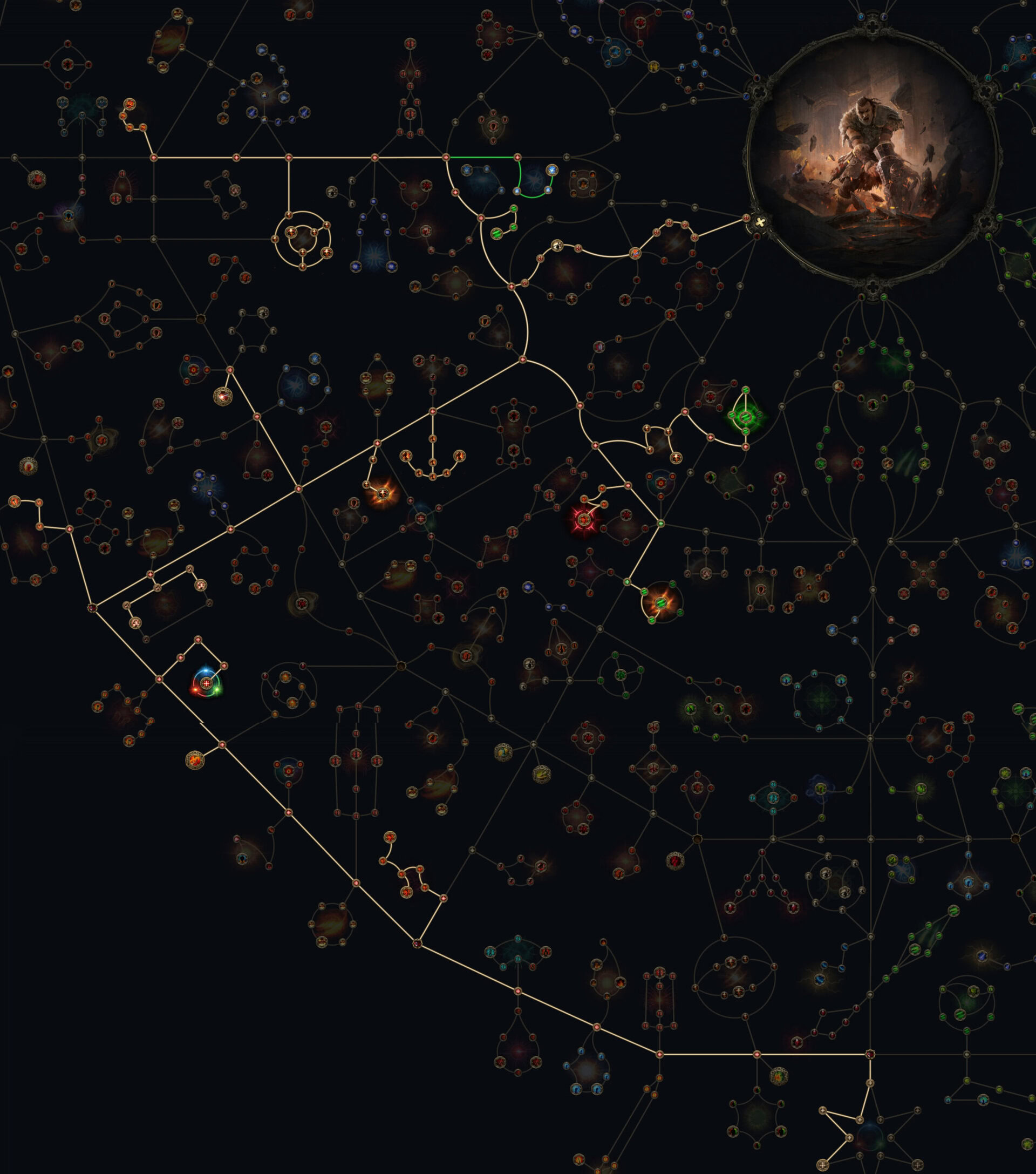 POE2 - Boneshatter Warrior Leveling Build Full Passive Tree
