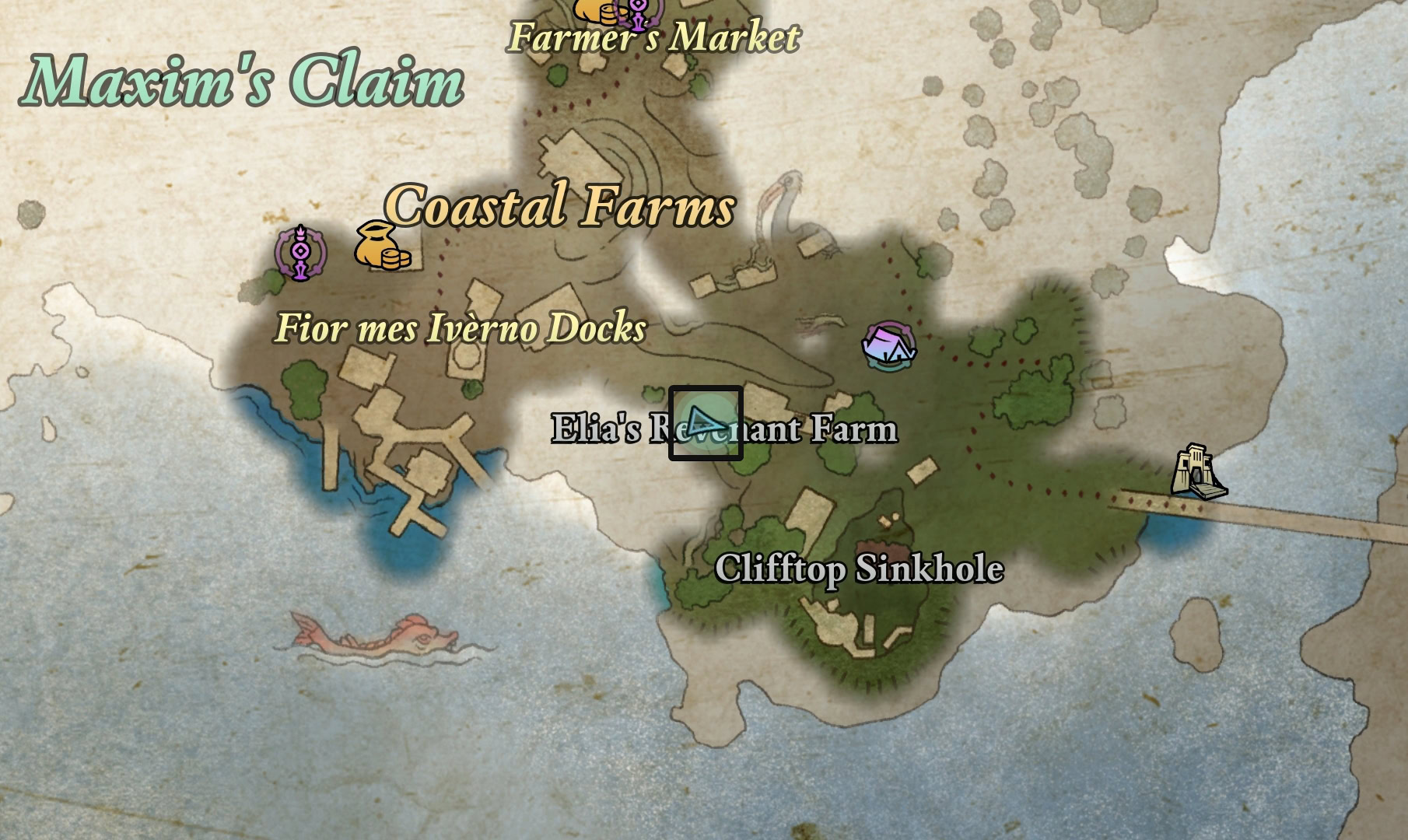 Revenant Bell Collar (sell body to Elia) Map