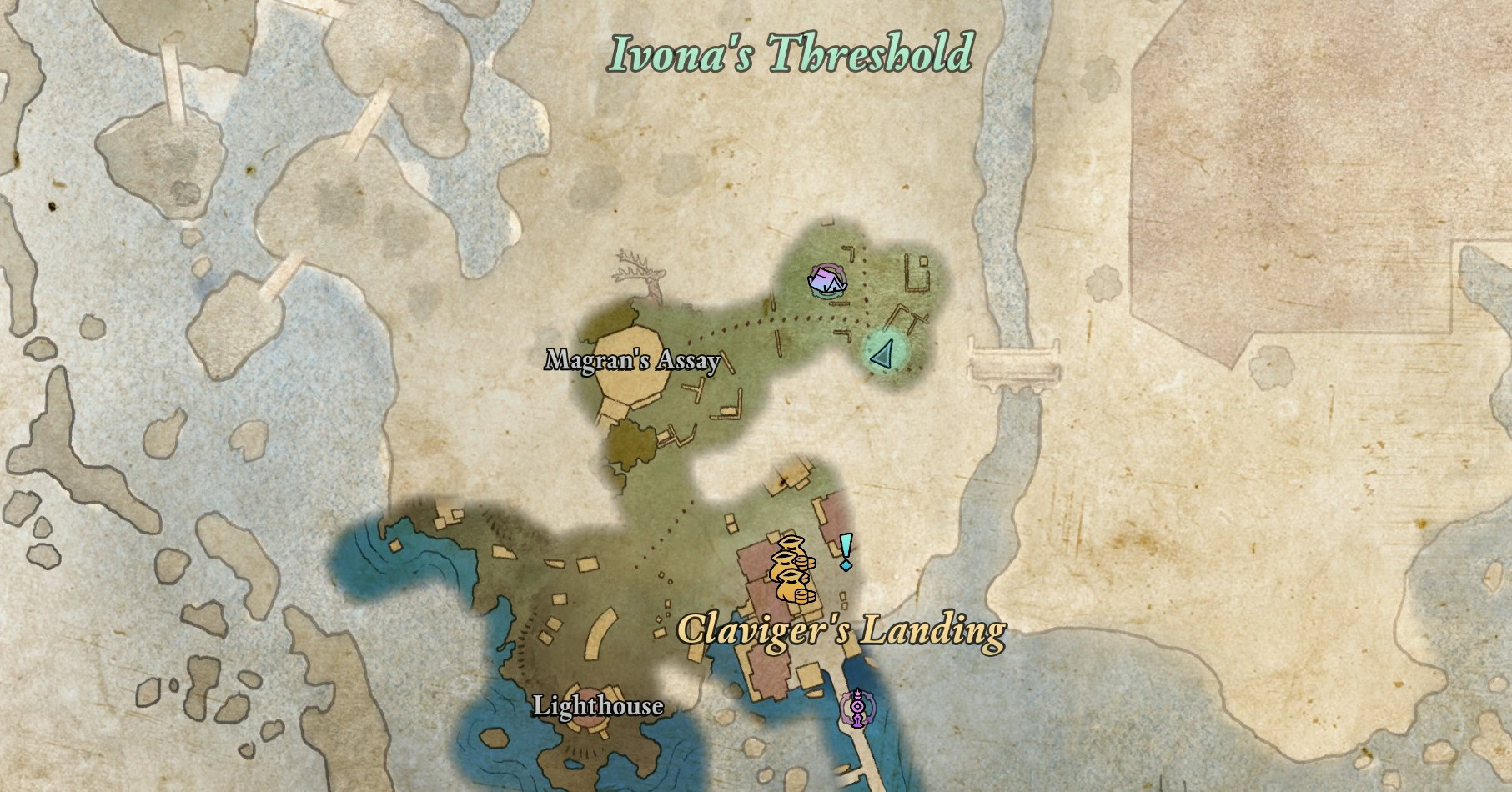 Sanza Initial Cartographer Quest Map