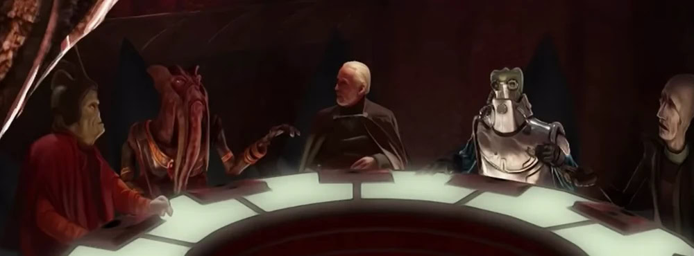 Count Dooku with the Separatist Council | Attack of the Clones