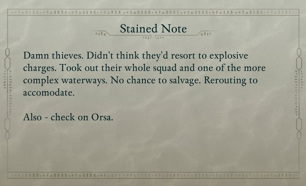 Stained Note