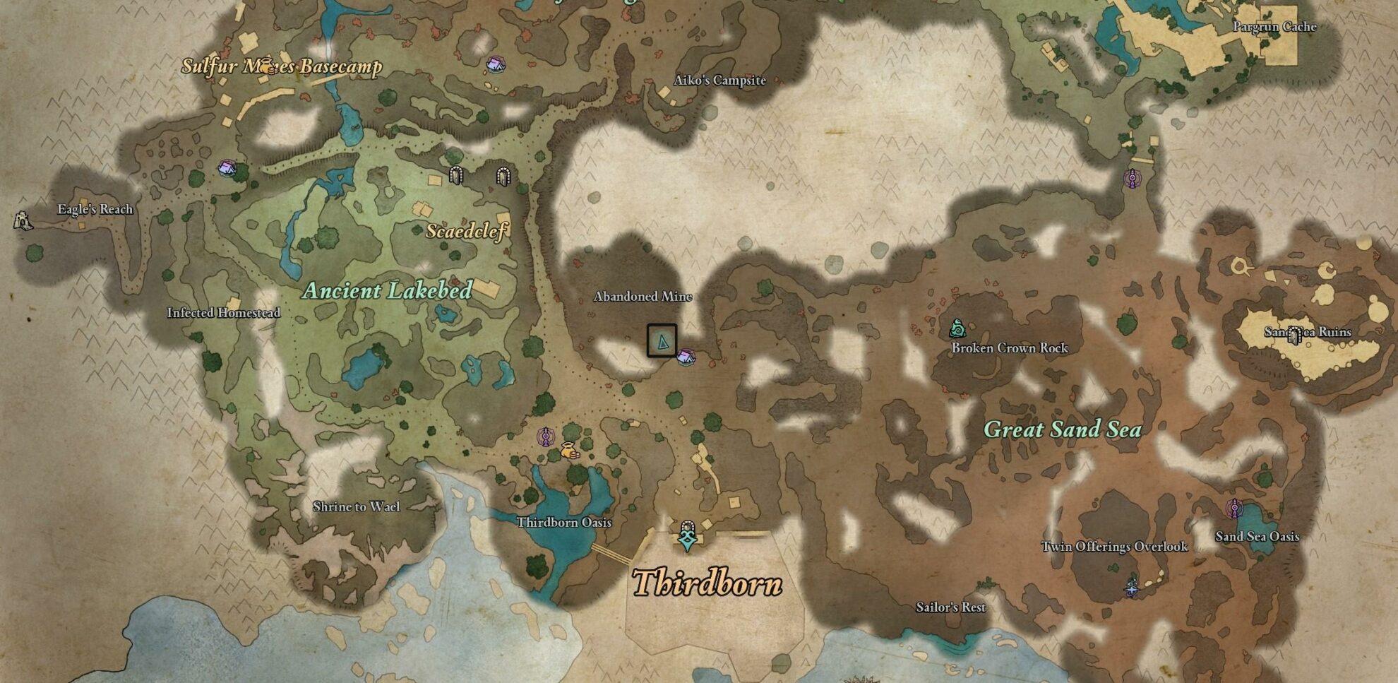 Starmetal from Shatterscarp Map