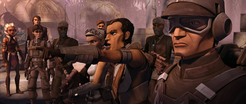 Ahsoka, Anakin, Obi-Wan, Steela, and Saw Gerrera | The Clone Wars