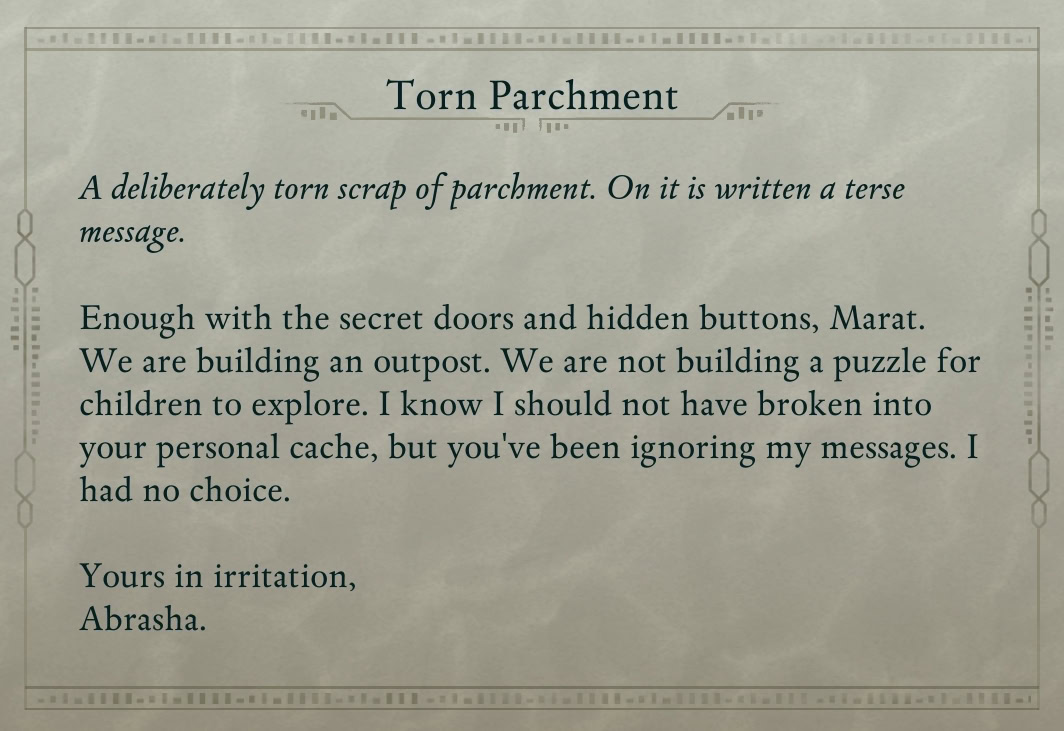 Torn Parchment text