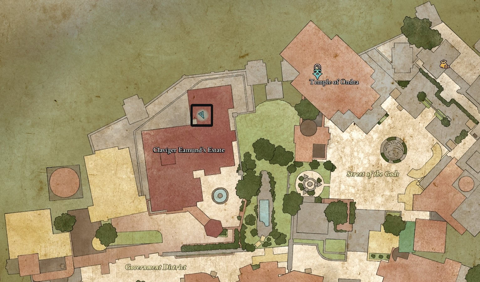 White Key Cameo Map