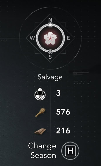 Assassin's Creed Shadows Map Compass and Season UI - Button Available